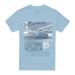 Cars Mens Racing Series Lightning McQueen T-Shirt / Light Blue